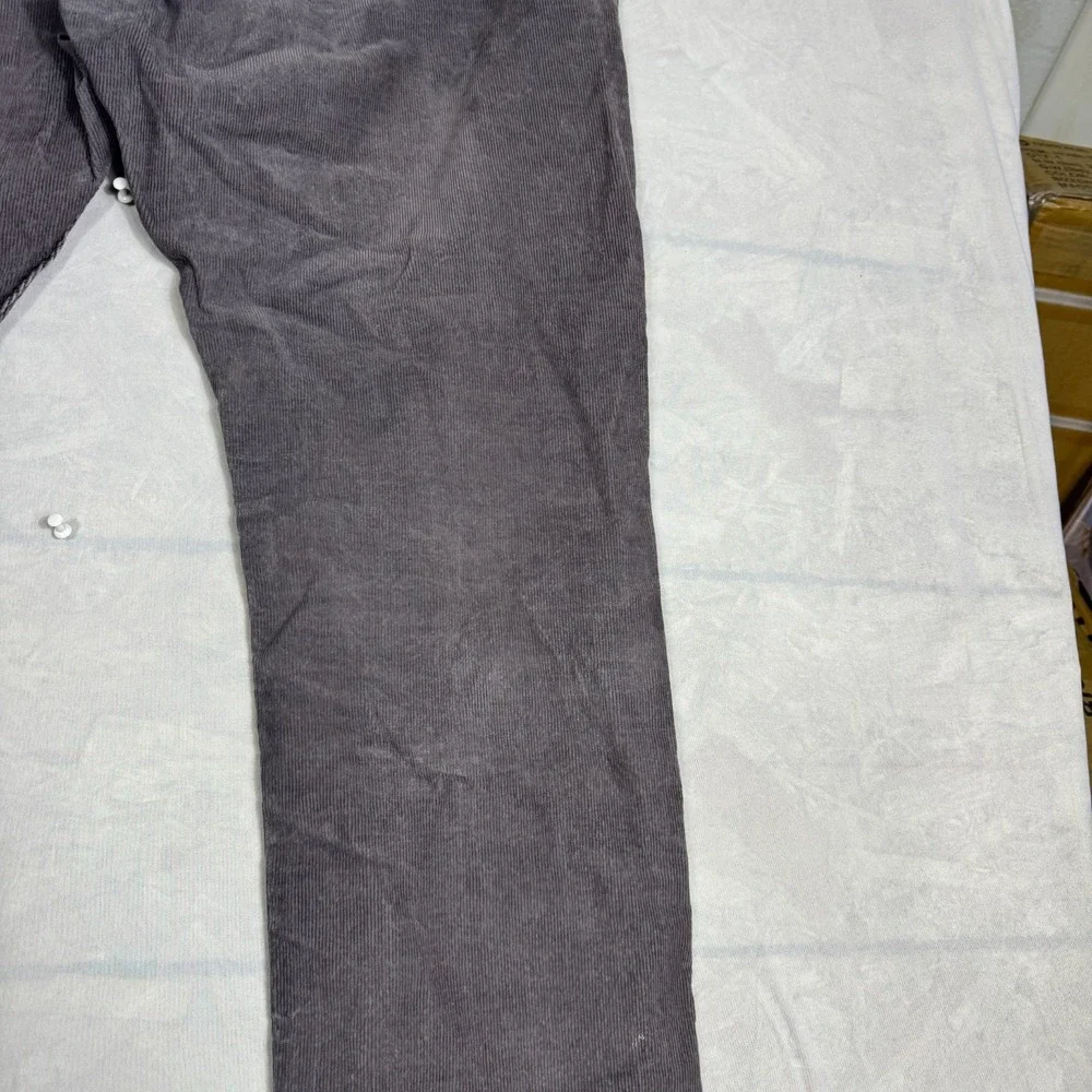 Banana Republic Mens Corduroy Pants Gray Slim‎ Fit Straight Leg Size 36x30